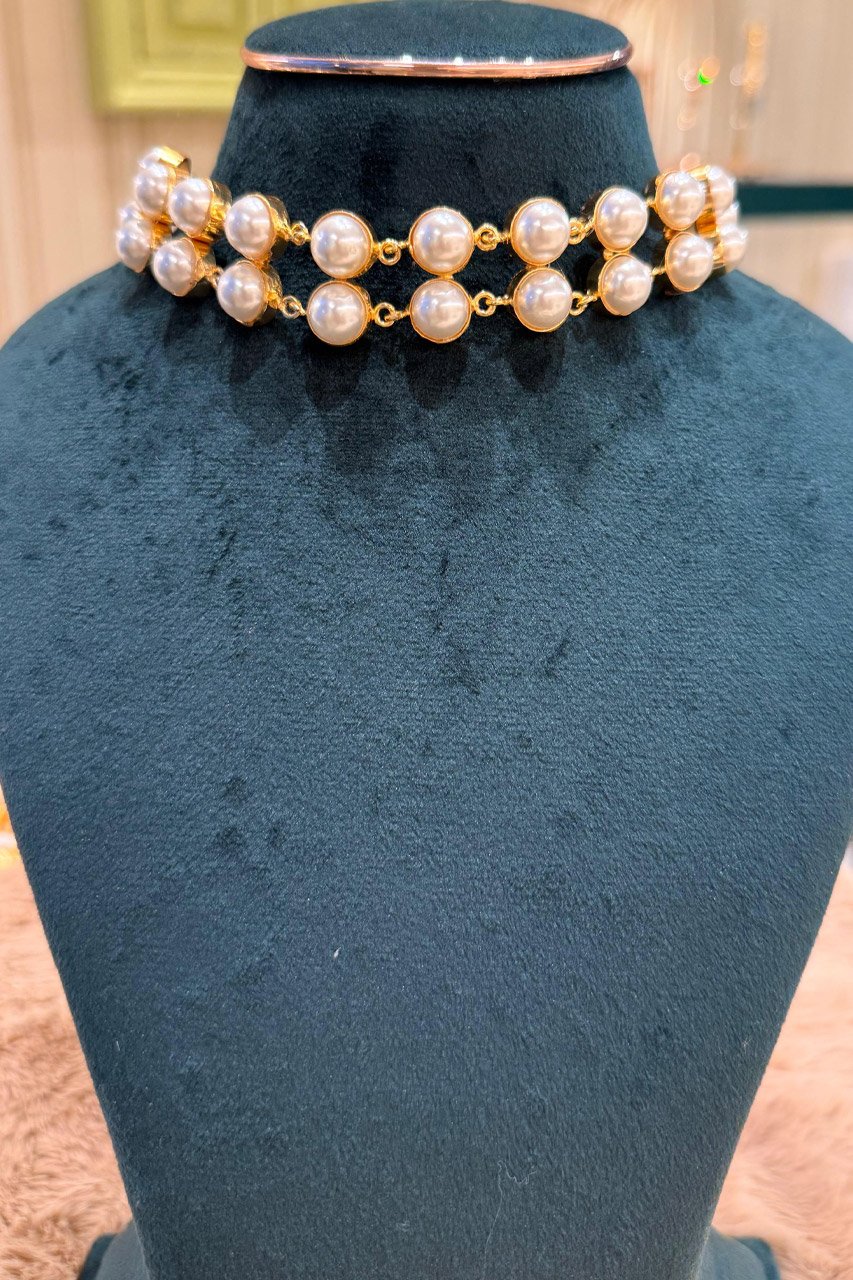 Pearl Golden Choker Necklace