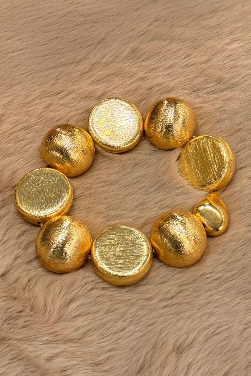 Rectangle Balls Brass Bracelets - Image 2
