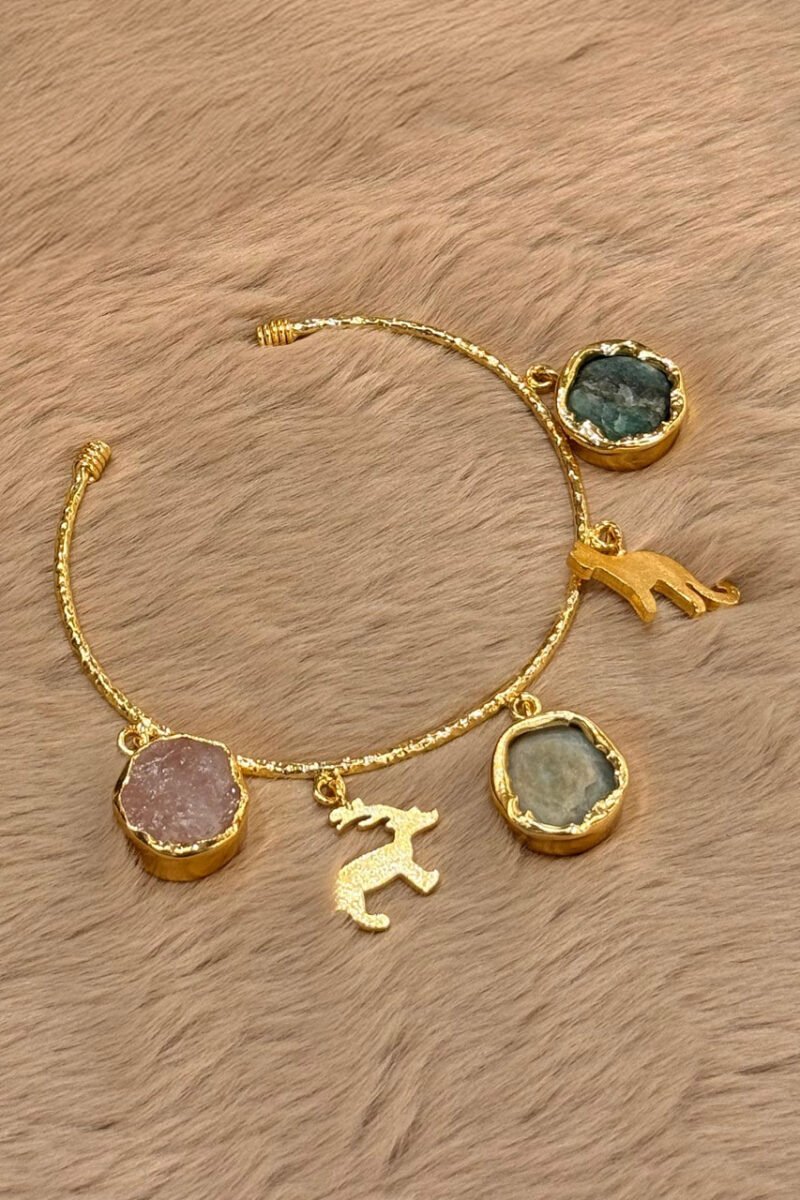 Dear Multy Stone Open Bracelet - Image 2