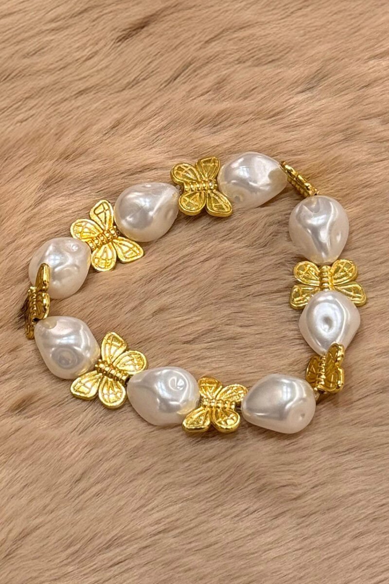 Butterfly Pearl Necklace - Image 2