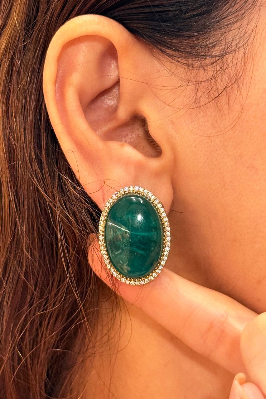 Brielle Emerald Zircon Studs