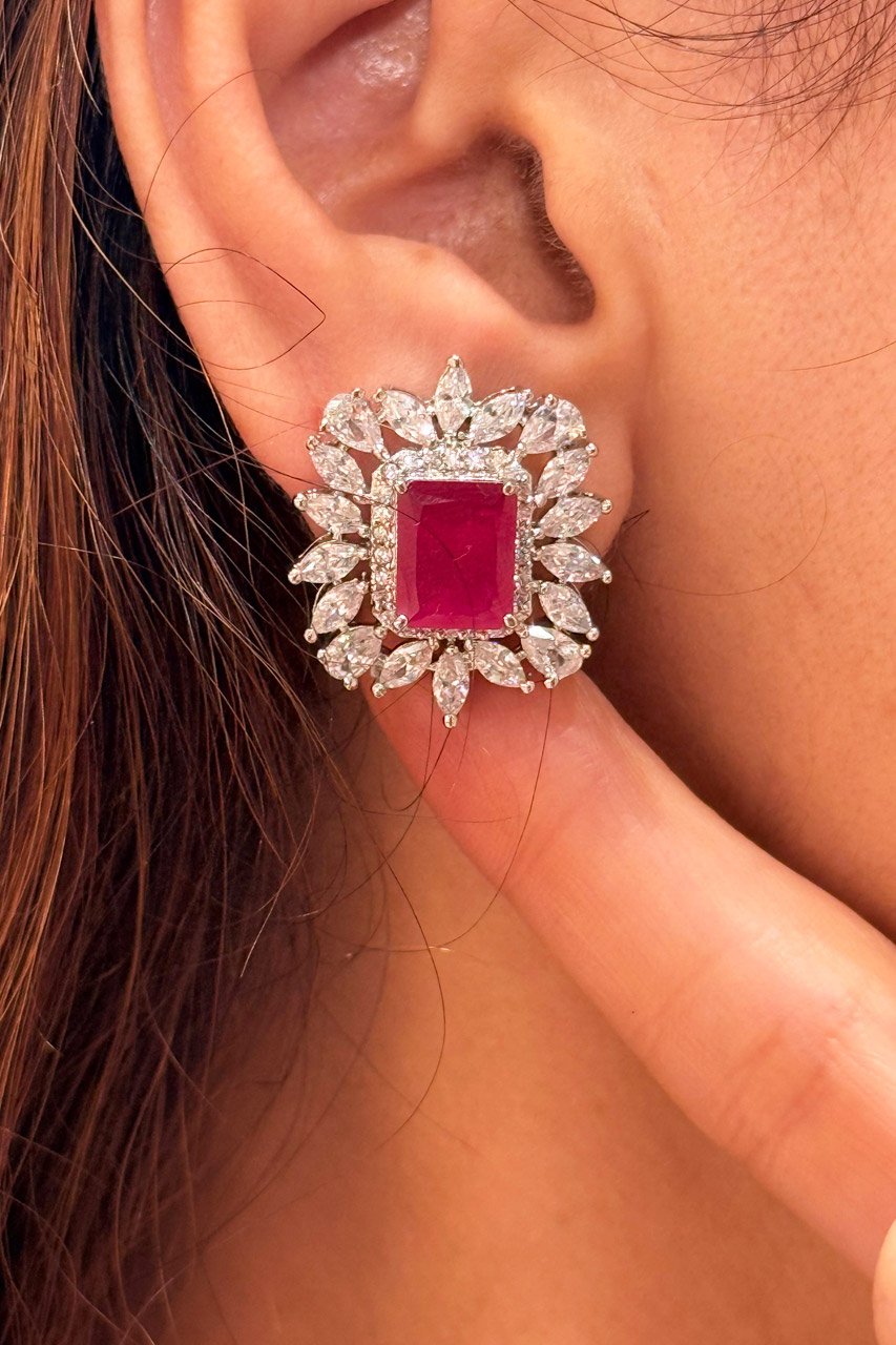 Ella Ruby Zircon Studs