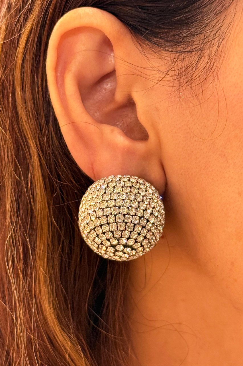 Grace Black Shine Disco Studs