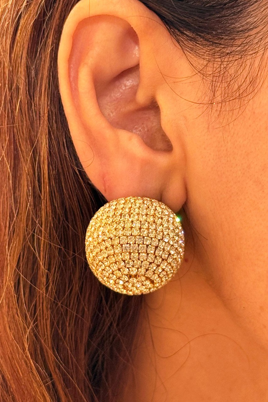 Harper Gold Shine Disco Studs