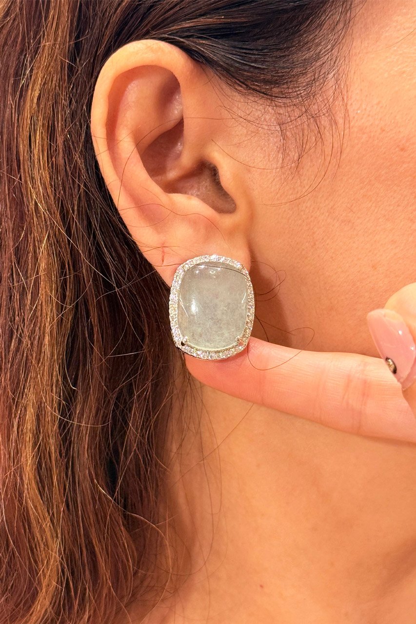 Emma Mint Blue Zircon Studs